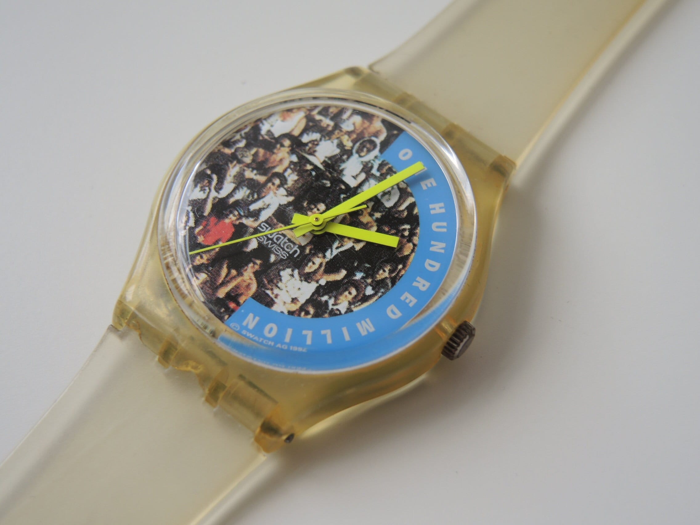 Vintage clear top swatch watch
