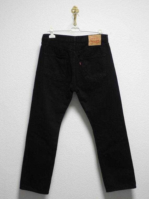 Levi's 501 33/30 Black Jeans Vintage Straight Deni