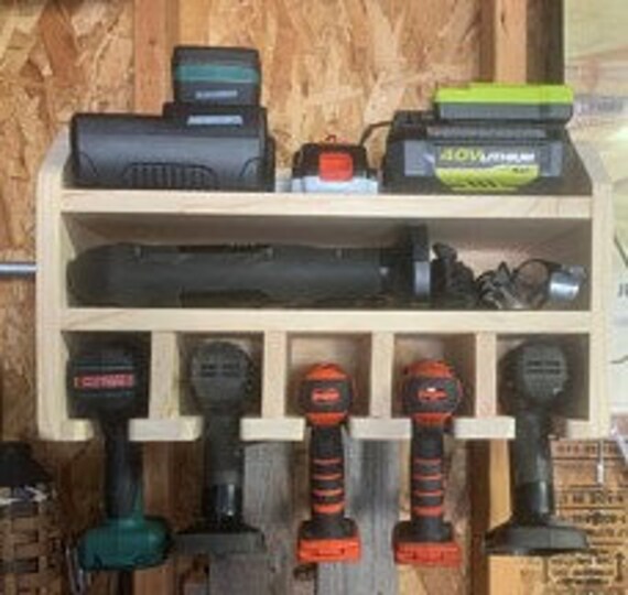 Power Tool Organizer + 2 Shelves | Garage Wall Storage