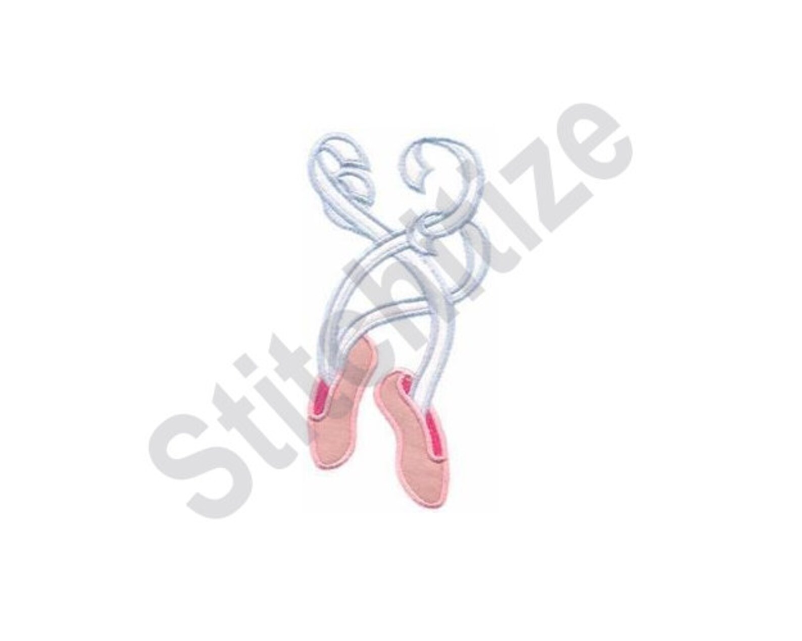 ballet slippers applique - machine embroidery design, ballet slippers, applique