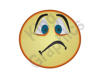 sad face emoji etsy