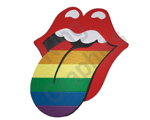 Colorful tongue machine embroidery design mouth lips  etsy Colorful tongue machine embroidery design mouth lips  etsy