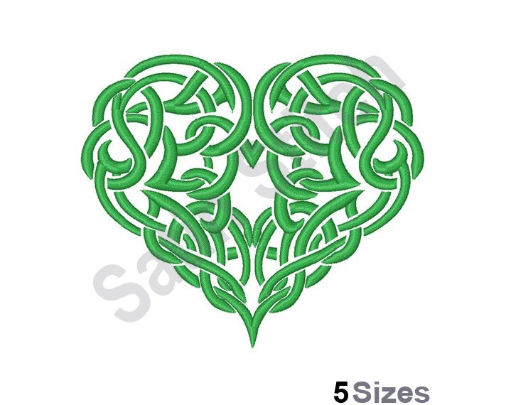 Celtic Heart Machine Embroidery Design Embroidery Patterns | Etsy