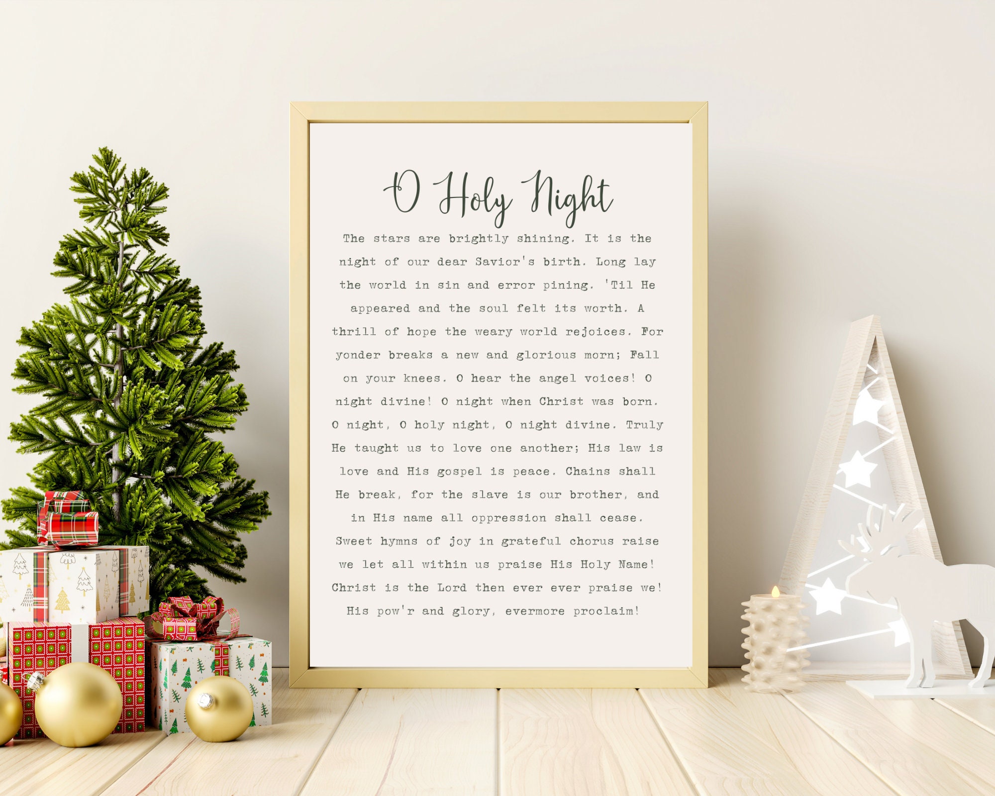 O Holy Night Handwritten Lyrics Art Board Print for Sale by EmmaMargason