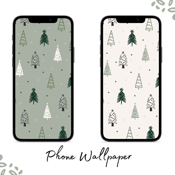 Neutral Christmas Wallpaper Etsy