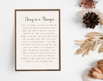 Away in a Manger | Etsy
