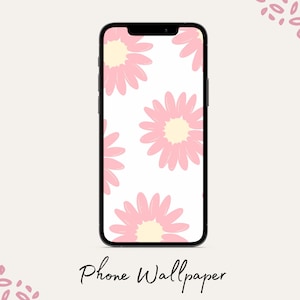 Pink Daisy Phone Wallpaper | iPhone background | Floral