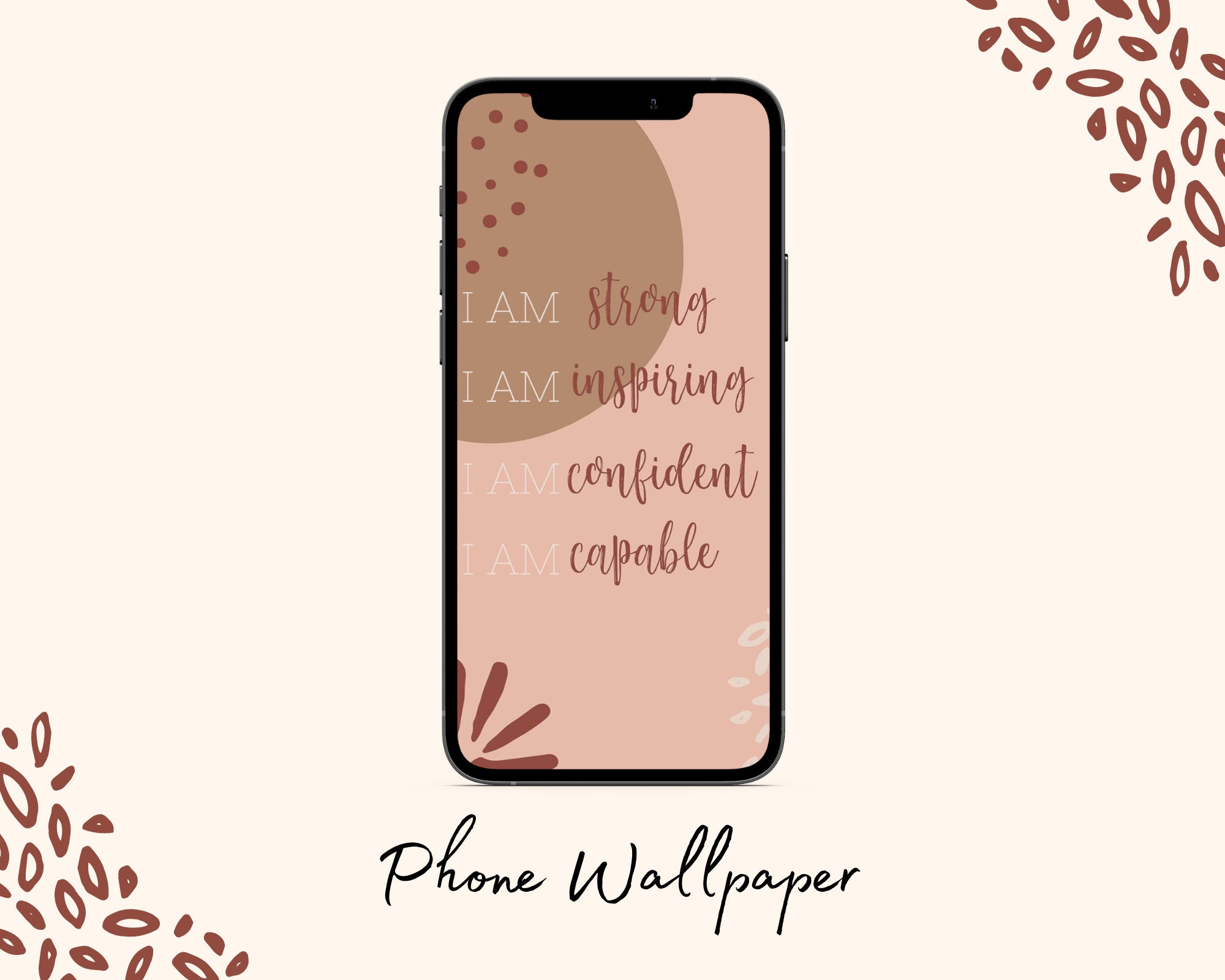 Affirmation Phone Wallpaper I Am Inspirational Boho - Etsy Affirmation Phone Wallpaper I Am Inspirational Boho - Etsy