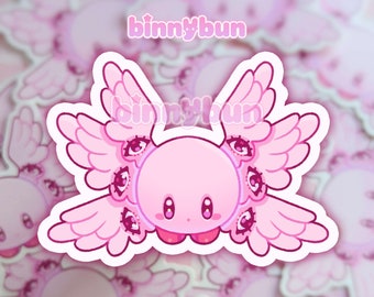 Biblically Accurate Kirby | Creepy Cute Pastel Stationary | Waterproof Vinyl Weirdcore Sticker