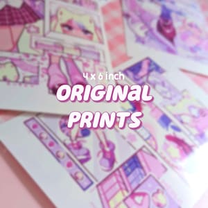 Binnybun Original Prints | Cute Art Prints | Pastel Aesthetic 4x6in Artwork