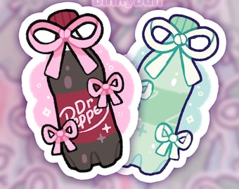 Coquette Soft Drink | Cute Aesthetic Dr. P, Mtn I Funny Meme | Waterproof Vinyl Stationary Sticker