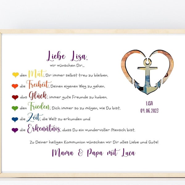 Communion money gift personalized | Communion gift for girls and boys | DIY Money Communion Card | PDF download for printing