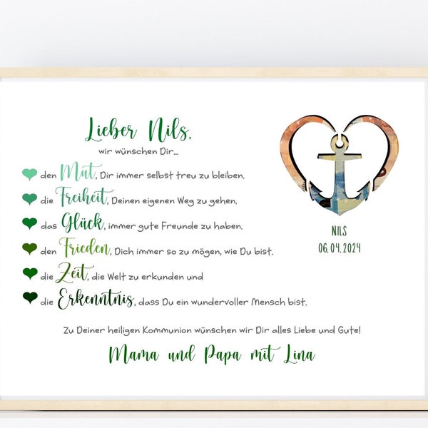 Communion money gift personalized | Communion gift boys and girls | DIY Money - Communion Card | PDF to print | Download