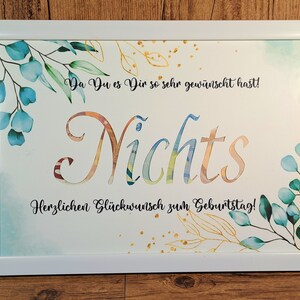 Geldgeschenk Nichts zum Geburtstag Geburtstagsgeschenk Etsy.de