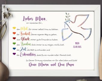 Personalized confirmation gift | Cash gift for confirmation | Confirmation gift for girls and boys | Gift idea for confirmation sponsor | Money in a picture