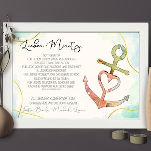 Konfirmation Geschenk für Jungen | personalisiertes Geldgeschenk | Konfirmationsgeschenk für das Patenkind |persönliches Geschenk Konfirmand