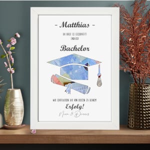 Geldgeschenk Bachelor personalisiert Geschenk Abitur Geschenkrahmen Master Studium Geschenkverpackung Staatsexamen Geschenkidee Abschluss