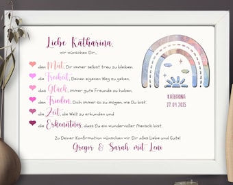 Confirmation gift for girls | personalized money gift for confirmation in a picture frame | gift for godchild | gift idea money