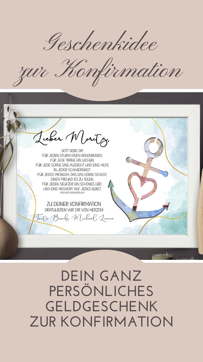 Confirmation gift for boys | Personalized money gift | Confirmation gift for godchild | Personal gift for confirmand image 10