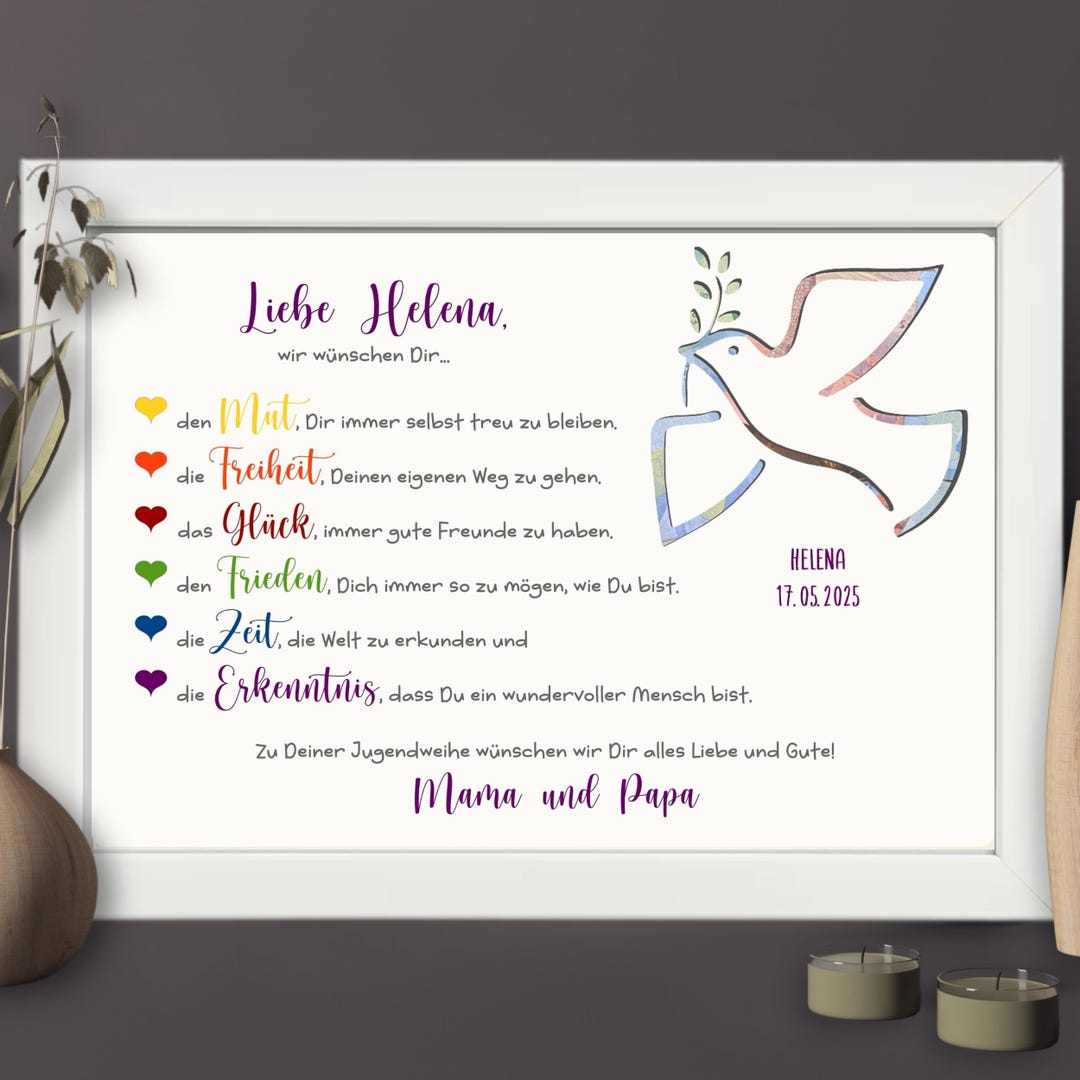 Motif Confirmation Personalized Money Gift for Confirmation | Money in a Picture Frame ...