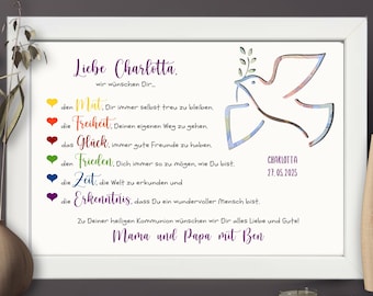 Personalized money gift for First Communion | Gift for Holy Communion | Gift idea with name | Communion gift for godchild