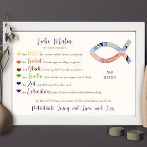 Firmung Geschenk personalisiert | Geldgeschenk Firmung Junge | Firmgeschenk Mädchen | Geschenkidee Firmpate | Firmungsgeschenk Bilderrahmen