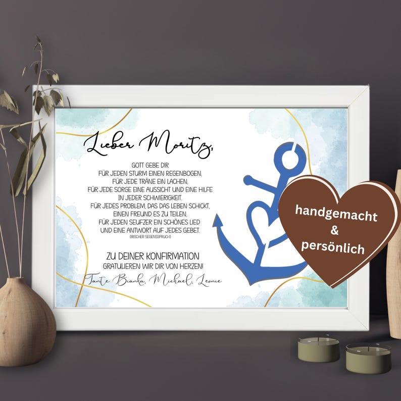 Confirmation gift for boys | Personalized money gift | Confirmation gift for godchild | Personal gift for confirmand image 2