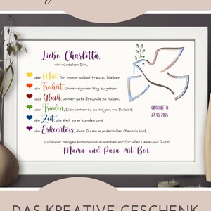 Personalized money gift for First Communion | Gift for Holy Communion | Gift idea with name | Communion gift for godchild image 6