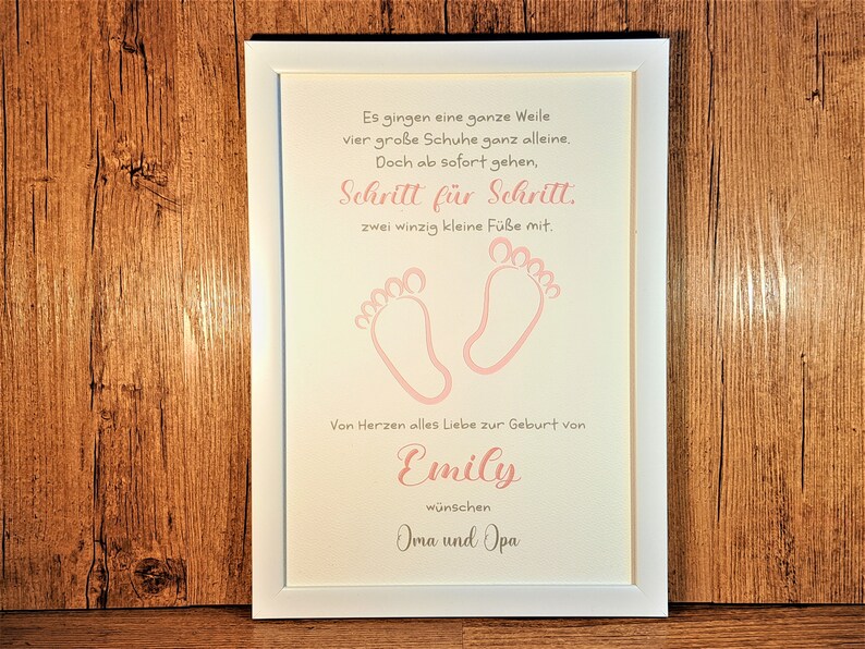 Personalisiertes Geldgeschenk zur Geburt für Mädchen Etsy.de