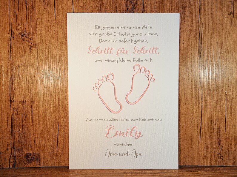 Personalisiertes Geldgeschenk zur Geburt für Mädchen Etsy.de