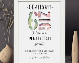 A humorous keepsake as a personalized cash gift for a 60th birthday | Creative gift wrapping in a picture frame
