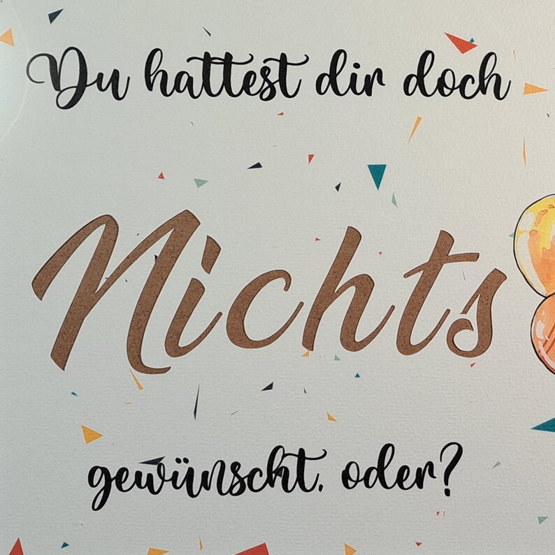 Nichts zum Geburtstag Geldgeschenk Geburtstagsgeschenk für Etsy.de