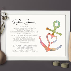 Firmung Geschenk für Jungen | personalisiertes Geldgeschenk | Firmungsgeschenk für das Patenkind | persönliches Geschenk Firmpatin
