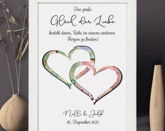 Geldgeschenk zur Hochzeit personalisiert | Hochzeitsgeschenk mit Namen | Geld im Bild Brautpaar | Geschenkidee Geldgeschenkverpackung