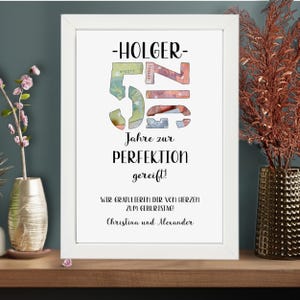Geldgeschenk zum 50. Geburtstag Mann personalisiert  | Geburtstagsgeschenk runder Geburtstag |  Geburtstag Geld Verpackung Geschenk