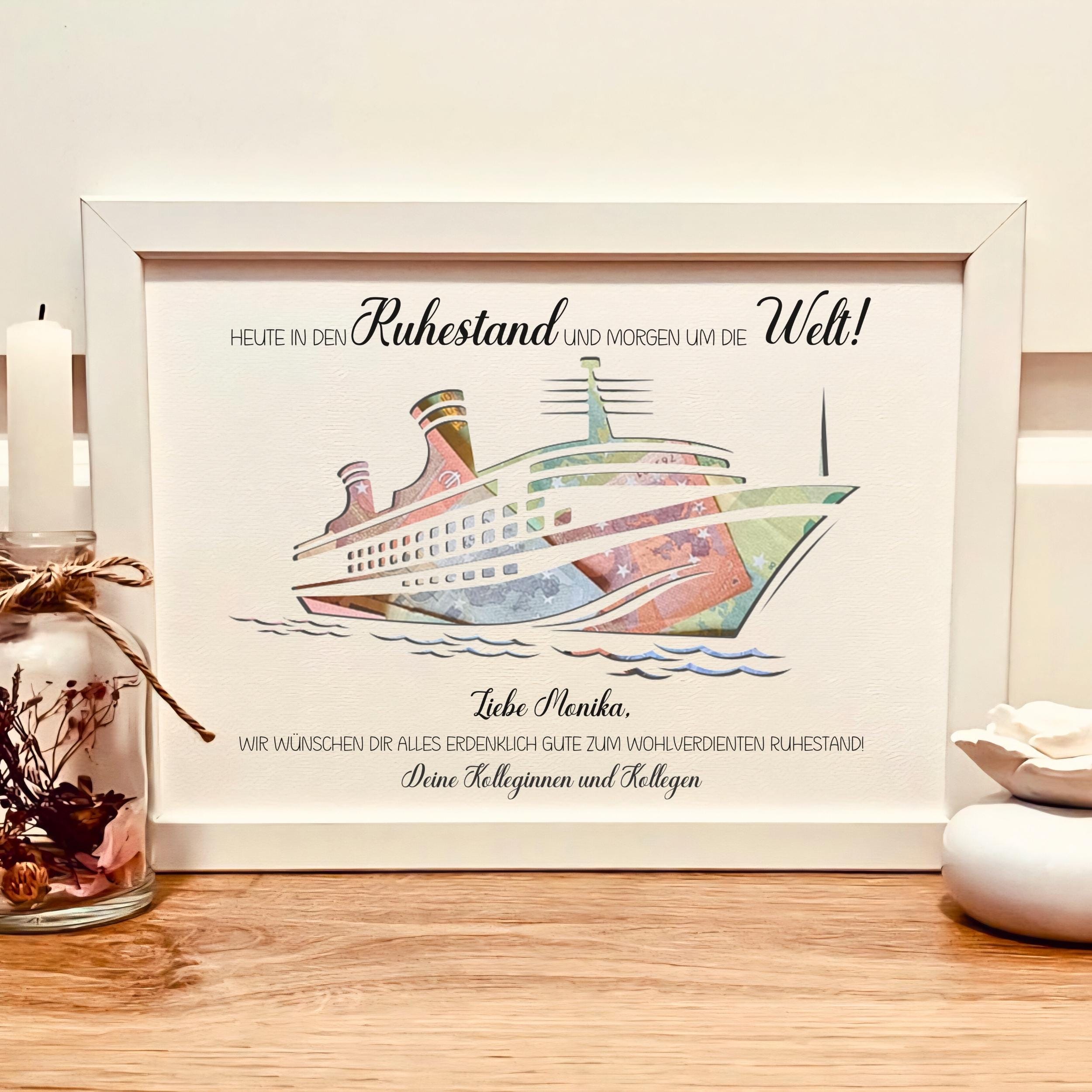 POFULL Kosmetiktasche „Peace Love Cruise“ – 23,4 X 17,3 Cm | Aus Baumwollleinen | Mit Reißverschluss