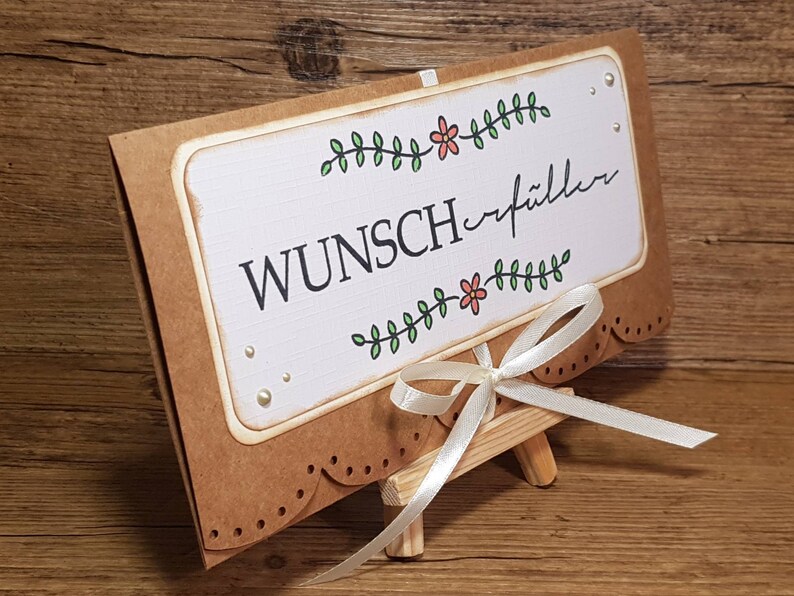 Gutschein / Konzertkarten Verpackung Karte Wunscherfüller | Etsy