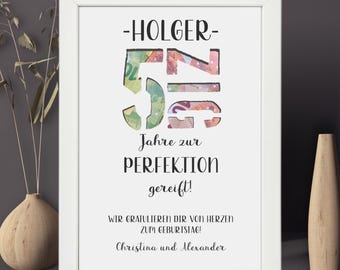 Cash gift for men's 50th birthday | Personalized birthday gift | Picture-framed gift for a milestone birthday with humor