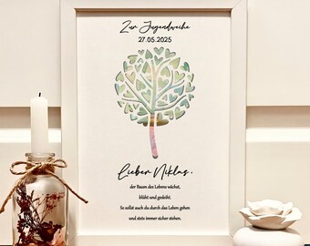 Personalized money gift for confirmation | Money in a picture frame | Gift for confirmation celebration | Tree of Life | Gift packaging for money in a picture