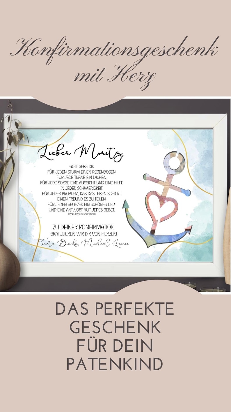 Confirmation gift for boys | Personalized money gift | Confirmation gift for godchild | Personal gift for confirmand image 6