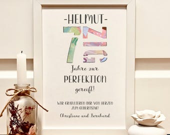 Humorous personalized money gift for a 70th birthday in a picture frame | Money birthday present for a 70th birthday | Gift wrapping