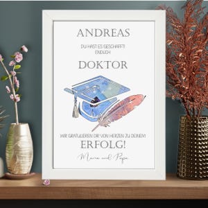 Geldgeschenk Doktor personalisiert - Geschenk Abitur - Bachelor - Master - Studium - Staatsexamen - Studienabschluss - Absolventengeschenk