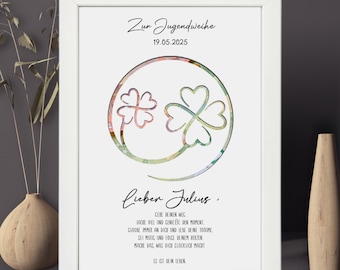 Personalized youth consecration money gift | Gift money in a picture | Gift wrapping picture frame | Youth celebration gift set | Good luck to you