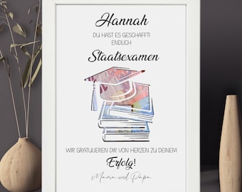 Personalized exam cash gift | Graduation gift Bachelor | Abitur | Master | Study | Doctor | Training Money in pictures State exam