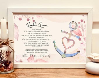 Personalized money gift for confirmation | Confirmation gift for girls | Keepsake gift money picture frame