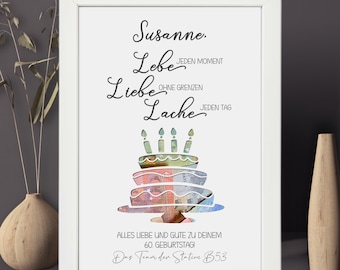 Cash gift with birthday cake | Personalized birthday gift for women | Money in a picture | Gift wrapping with cake
