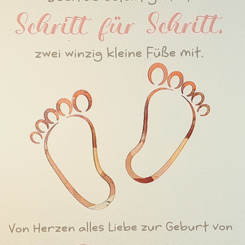 Personalisiertes Geldgeschenk zur Geburt für Mädchen Etsy.de