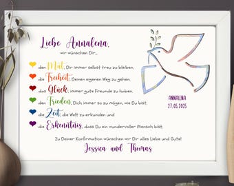Confirmation gift for girls & boys | Personalized confirmation gift | Money gift for confirmation with the confirmand's name