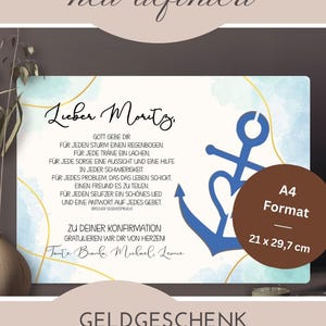 Confirmation gift for boys | Personalized money gift | Confirmation gift for godchild | Personal gift for confirmand image 8