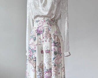 Rayon floral high waisted culottes